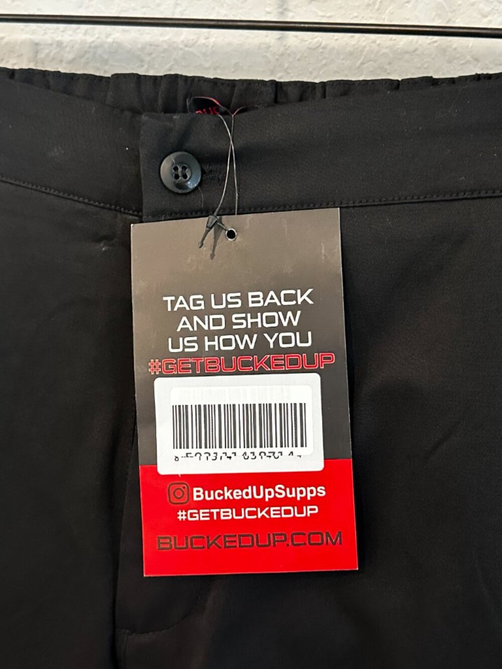 Bucked Up Men's Black Shorts NWT Logo Cotton - Picture 8 of 14